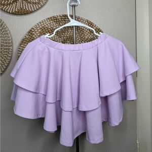 SHEIN Light Purple Layered Mini Skirt